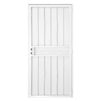 Unique Home Designs 30 In. X 80 In. Cottage Rose White Steel Security Door