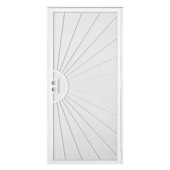 Unique Home Designs 36 In. X 80 In. Solana White Steel Security Door