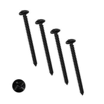 Unique Home Designs 4 In. Black One-Way Screws, Package Of 4