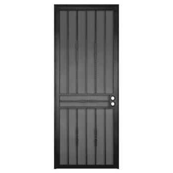 Image for Unique Home Designs 36 In. X 96 In. Cottage Rose Black Right Steel Security Door from HD Supply