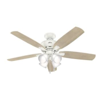 Image for Hunter® Amberlin 52 in. 5-Blade LED Ceiling Fan w/ Light (White) from HD Supply