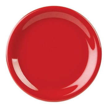 Image for Thunder Group 9" Narrow Rim Plate Pure Red Package Of 12 from HD Supply