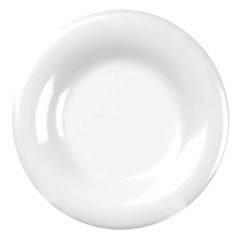 Thunder Group 6-1/2" Wide Rim Plate White Package Of 12