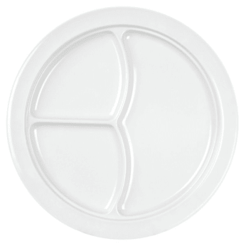 Image for Thunder Group 10-1/4" 3 Compartment Plate, Nu Stone White, Package Of 12 from HD Supply