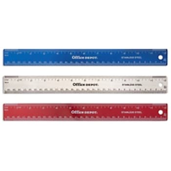 Image for Office Depot® Stainless Steel Ruler, Assorted Colors from HD Supply