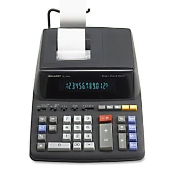 Sharp EL 2196BL Printing Calculator, Black