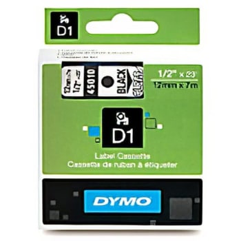 Image for Dymo®  D1 45010 Black On Clear Tape from HD Supply