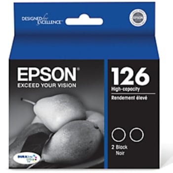 Epson® 126 T126120 D2 Durabrite Ultra High Capacity, Black Package Of 2