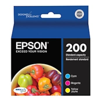 Image for Epson® 200 Durabrite Standard Capacity Ink Cartridge, Tri-Color Package Of 3 from HD Supply