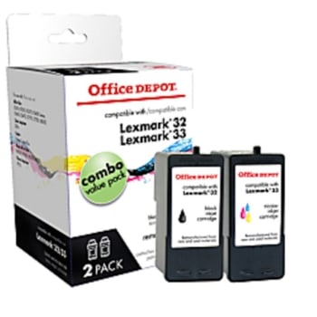 Image for Office Depot® ODL32/33 Remanufactured Ink Cartridge, Black & Tri-Color, (2-Pack) from HD Supply