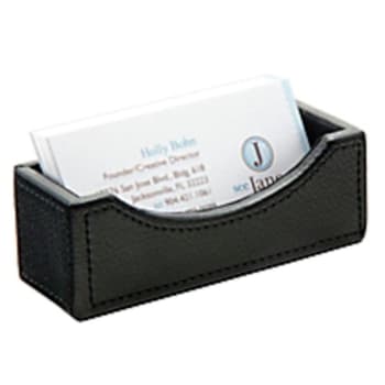 Image for See Jane Work® Faux Leather Business Card Holder, Black from HD Supply