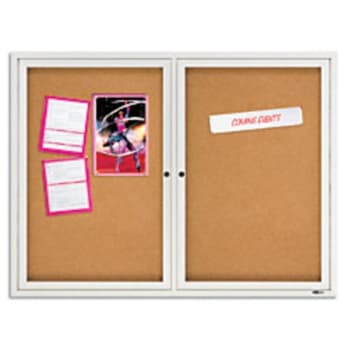 Quartet® Anodized Aluminum Frame Enclosed Bulletin Board, 36" X 48''