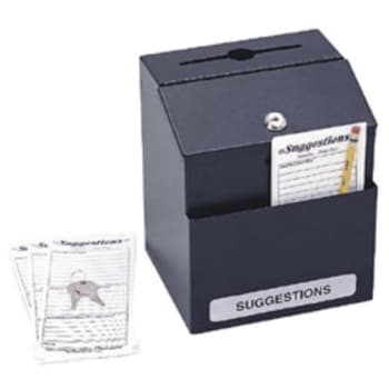Image for Safco® Steel Suggestion Box, Black from HD Supply