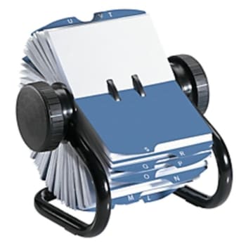 Rolodex® Rotary Business Card File, 200 Sleeve/400 Card Capacity, Black