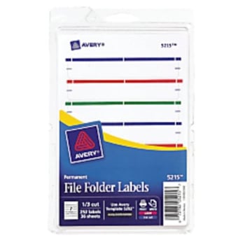 Avery 5/8 x 3-1/2 in. File Folder Labels (252-Pack)