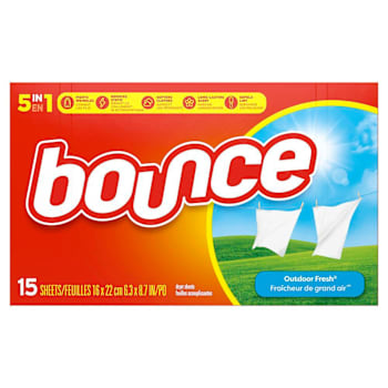 Image for Bounce Outdoor Fresh Scent Dryer Sheets Package Of 15 from HD Supply