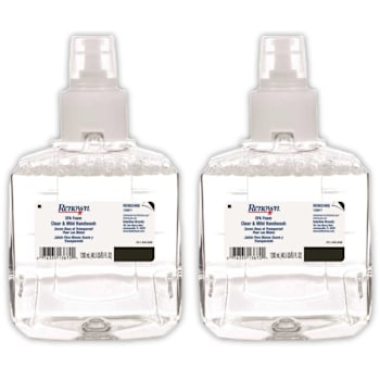 Image for Renown Efa 1200 mL Clear And Mild Fragrance-Free Foam Hand Soap Refill, For Renown Efa Dispensers, Case Of 2 from HD Supply