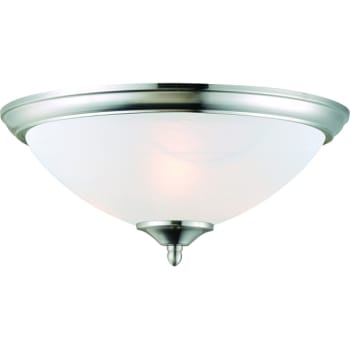 Image for Design House®Trevie 13 in 2-Light Round Incandescent Flush-Mount Ceiling Light Fixture (Satin Nickel) from HD Supply