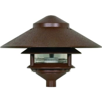 Image for Satco® 8" Landscape Pagoda Light, Two Louver, Large Hood, Bronze from HD Supply