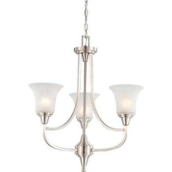 Image for Satco® Surrey 3-Light Indoor Chandelier (B. Nickel) (Frosted Glass) from HD Supply