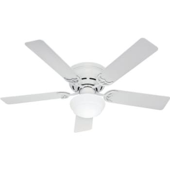 Image for Hunter® Low Profile III Plus 52 in. 5-Blade Ceiling Fan w/ Light (White) from HD Supply