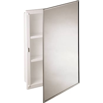 16W X 22"H Recessed Mirrored Medicine Cabinet With Polystyrene Body