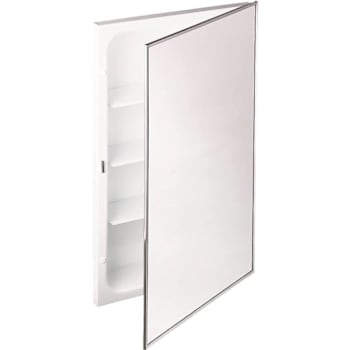 16W X 26"H Recessed Mirrored Medicine Cabinet With Steel Body And Shelves