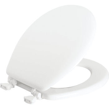 Bemis® Easy Clean® Closed Round Wood Toilet Seat (White)