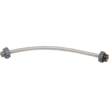 Image for Fluidmaster® Stainless Steel Faucet Supply Line 16" 3/8 Comp x 1/2 FIP ClickSeal from HD Supply