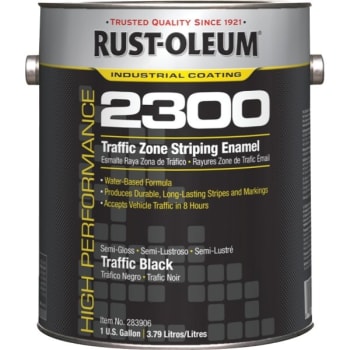 Image for Rust-Oleum 1 Gal High Performance 2300 System Traffic Zone Striping Paint Semi-Gloss Black from HD Supply