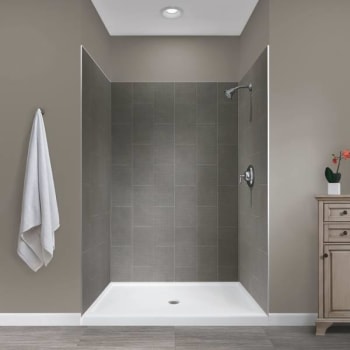 Image for Foremost 48 X 34 X 78 Shower Wall In Quarry from HD Supply
