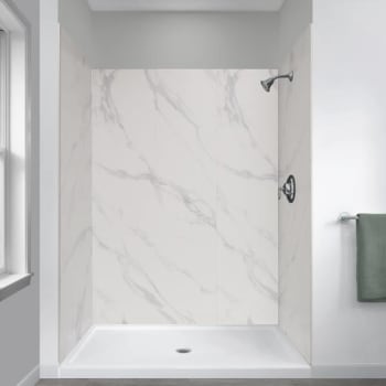 Image for Foremost 48 X 34 X 78 Shower Wall In Carrara White from HD Supply