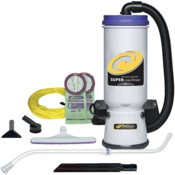 Image for ProTeam Super CoachVac HEPA 10 Quart Backpack Vacuum w/ Telescoping Wand Kit from HD Supply