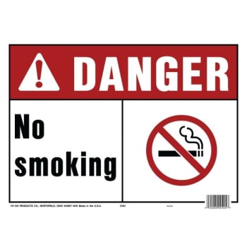 Image for HY-KO "DANGER NO SMOKING" Sign, Polyethylene, 14 x 10", Package Of 5 from HD Supply