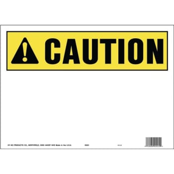 HY-KO "CAUTION" Sign, Polyethylene, 14 x 10", Package Of 5