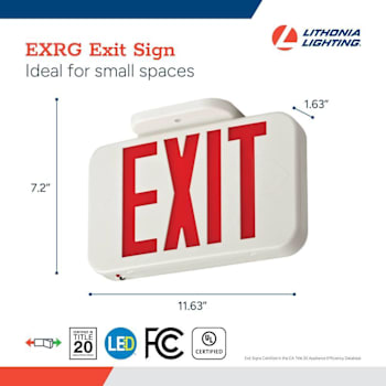 Lithonia Lighting® 120/277v Red/Green LED Exit Sign