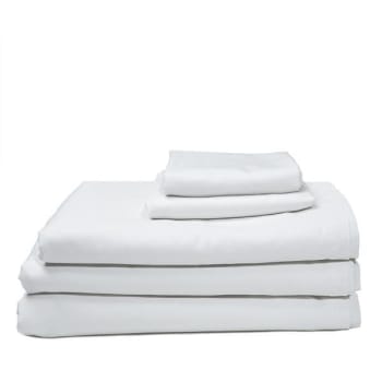 Westpoint Home T300 Avendra Queen Fitted Sheet White/celery, Case Of 24