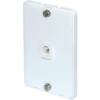 Adamax Wall Phone Jack Wall Plate, White, Package Of 5