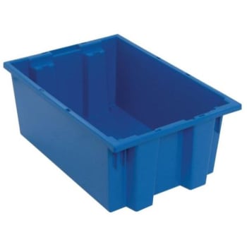 Quantum Storage Systems® Blue Stack And Nest Totes 19-1/2x13-1/2x8 In Package Of 6