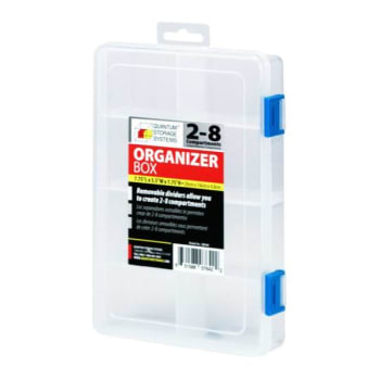 Image for Quantum Storage Systems® Clear Compartment Storage Box 7-3/4x5-1/2x1-3/4 In Package Of 12 from HD Supply