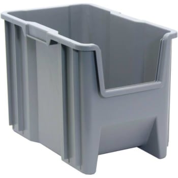 Quantum Storage Systems® Gray Heavy-Duty Stack Containers 17-1/2x10-7/8x12-1/2 In Package Of 4