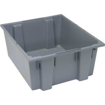 Image for Quantum Storage Systems® Gray Stack And Nest Totes 23-1/2x19-1/2x10 In Package Of 3 from HD Supply