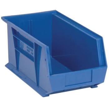 Quantum Storage Systems® Blue Ultra Series Stack And Hang Bins 14-3/4x8-1/4x7 In Package Of 12