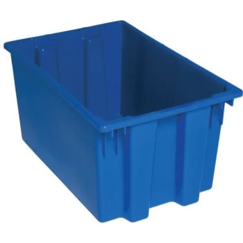 Image for Quantum Storage Systems® Blue Stack And Nest Totes 23-1/2x15-1/2x12 In Package Of 3 from HD Supply