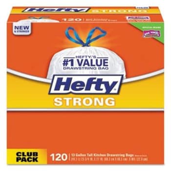 Image for Hefty 13 Gal 0.9 Mil Low-Density Trash Bag (360-Carton) (White) from HD Supply