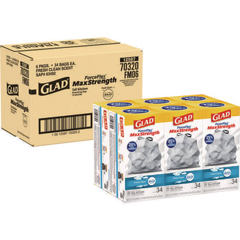 Glad 13 Gal Low-Density Trash Bag (204-Carton) (White)