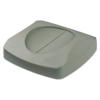 Image for Rubbermaid Commercial Untouchable Square Swing Top Trash Can Lid (Gray) from HD Supply