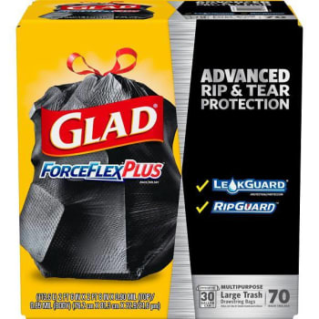 Image for Glad 30 Gal 1.05 Mil Low-Density Trash Bag (70-Carton) (Black) from HD Supply