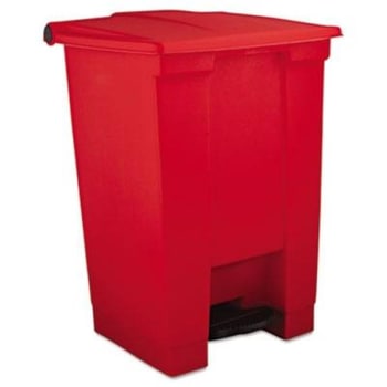 Image for Rubbermaid 12 Gallon Commercial Indoor Utility Step-On Square Trash Can (Red) from HD Supply