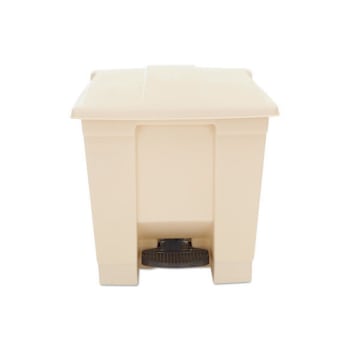 Rubbermaid Indoor Utility Step On Waste Container Square Plastic